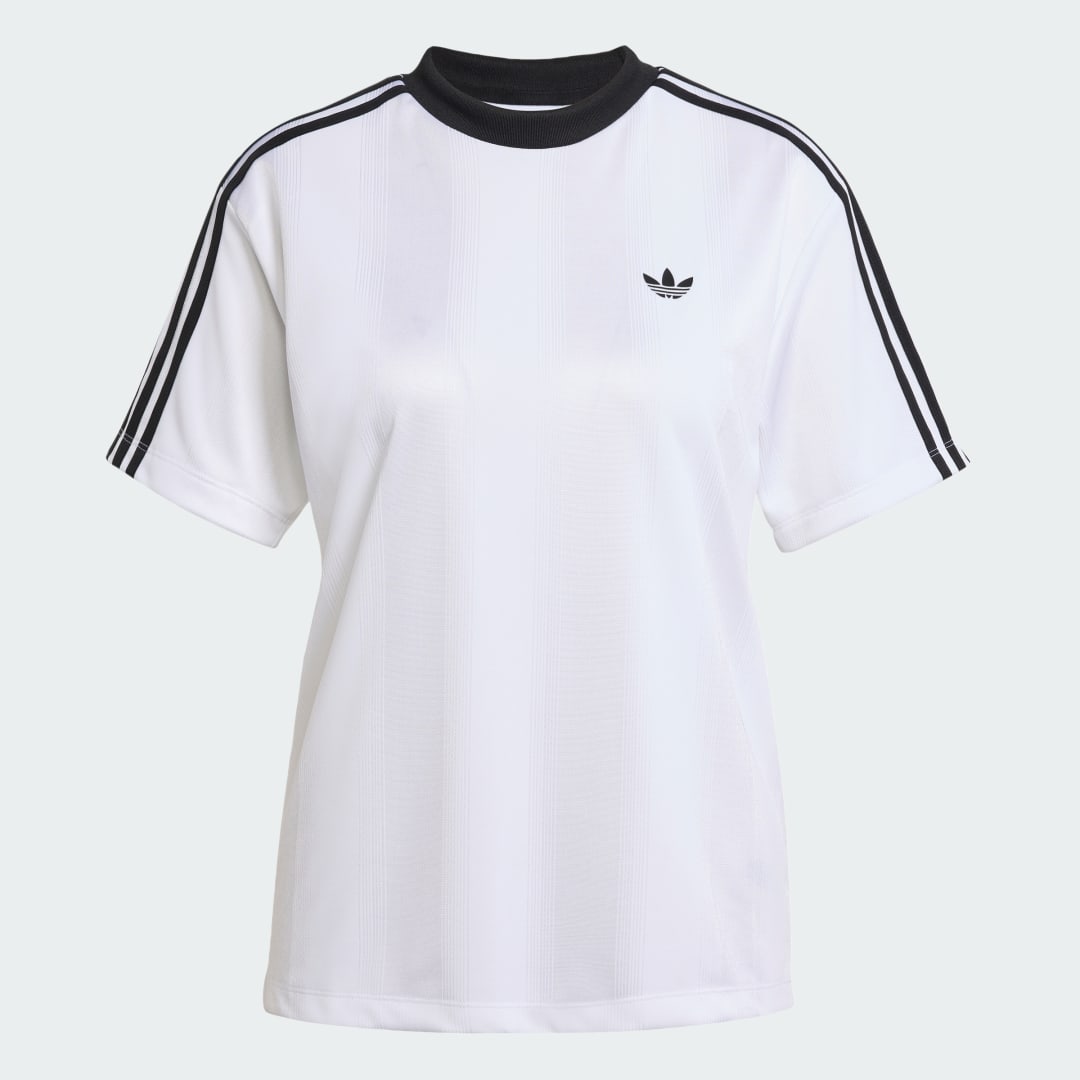 Thumbnail 3 de Camiseta Adicolor Football Jacquard de Adidas – Blanca
