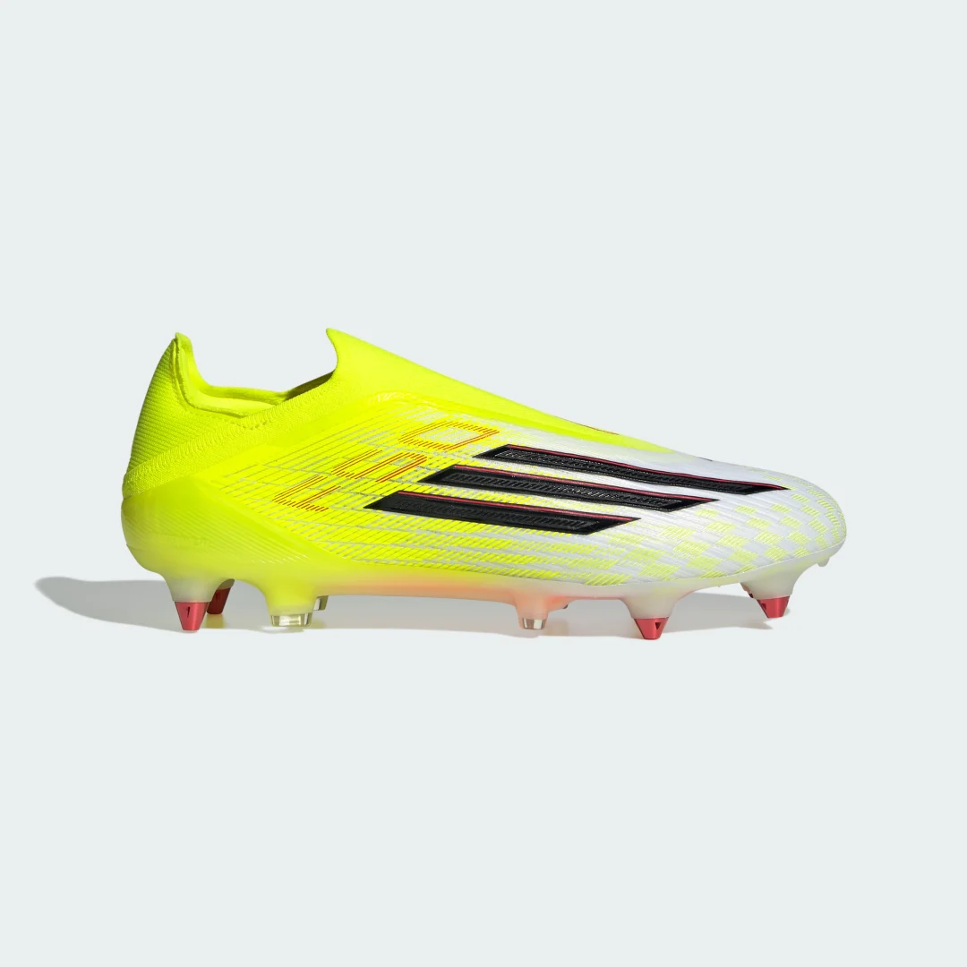Detalle 2 de Bota Adidas F50 ELITE sin cordones para césped natural húmedo – Amarillo