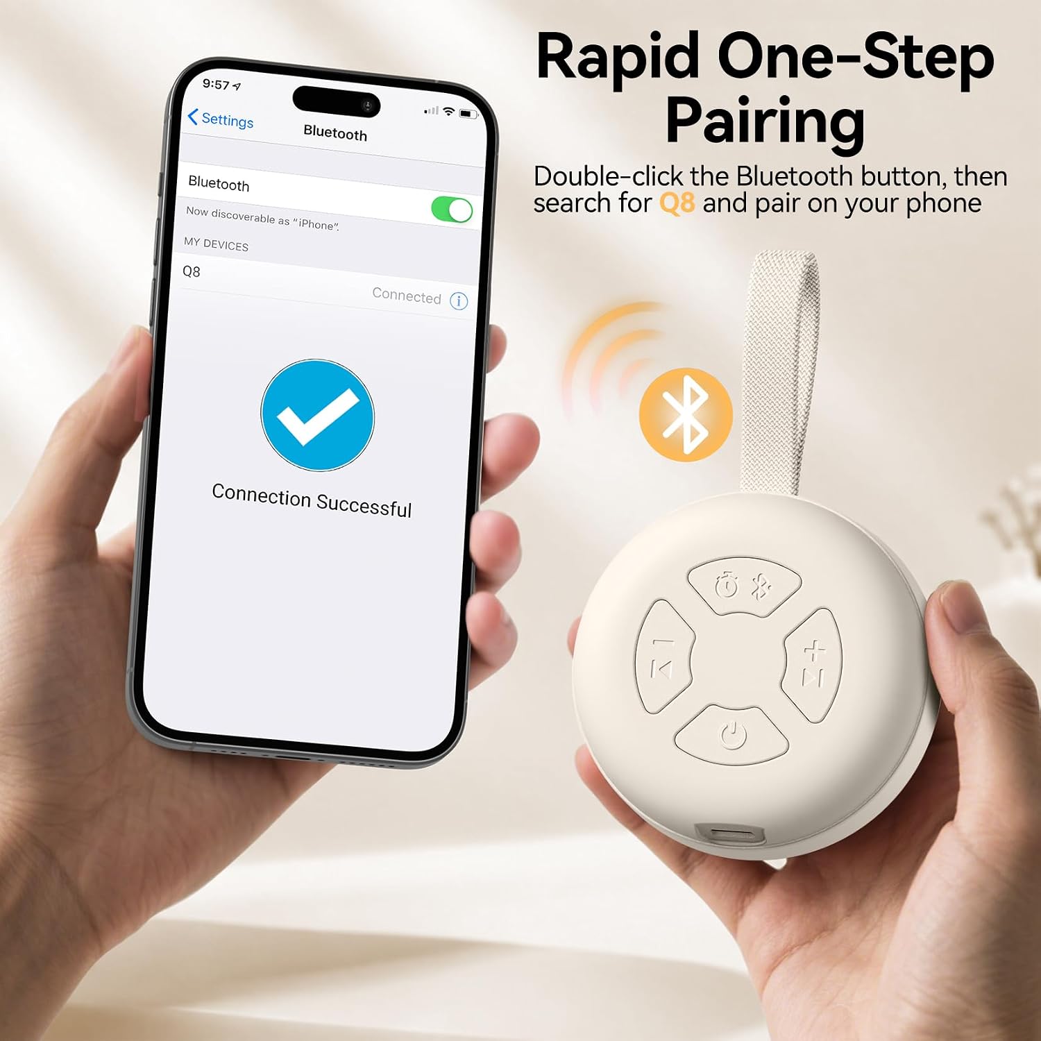 Thumbnail 1 de FENDALE SMYX02-Putty Portable Baby Sound Machine with Bluetooth 5.4 and 20 Sounds