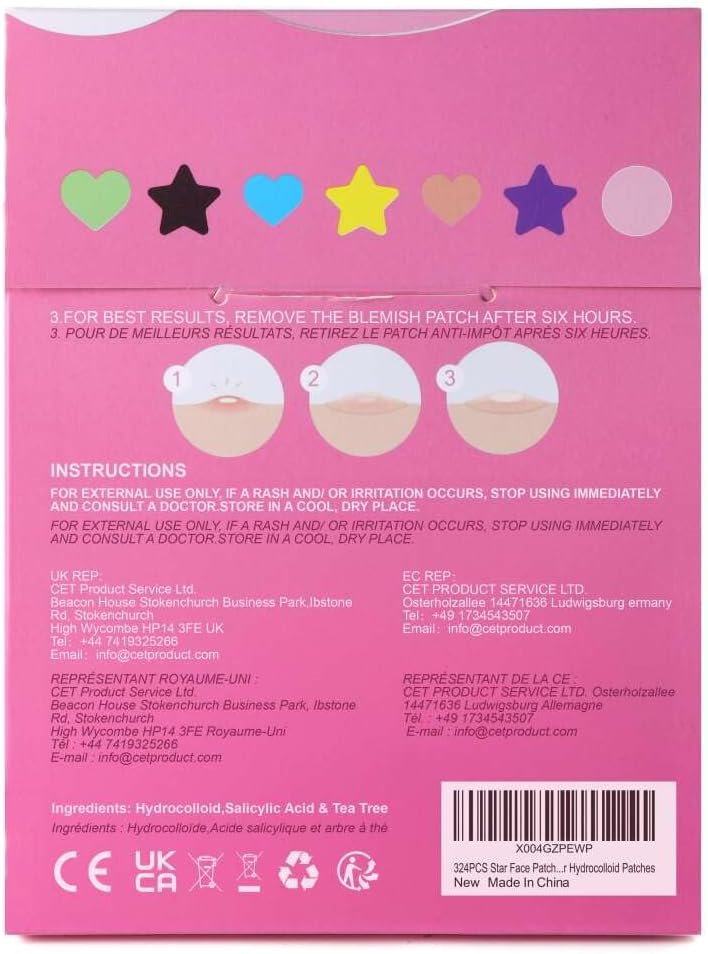 Thumbnail 6 de Hbaid Hydrocolloid Pimple Patches, 324 Count, 4 Sizes and 6 Colours