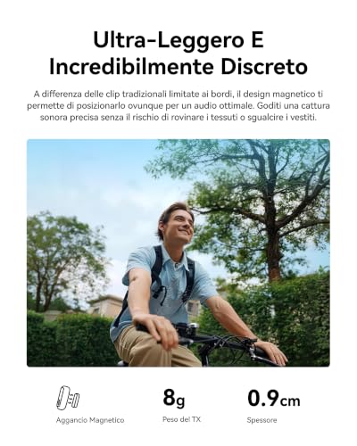 Detalle 2 de Hollyland Lark A1: microfono wireless con audio ad alta definizione per vlog e contenuti social
