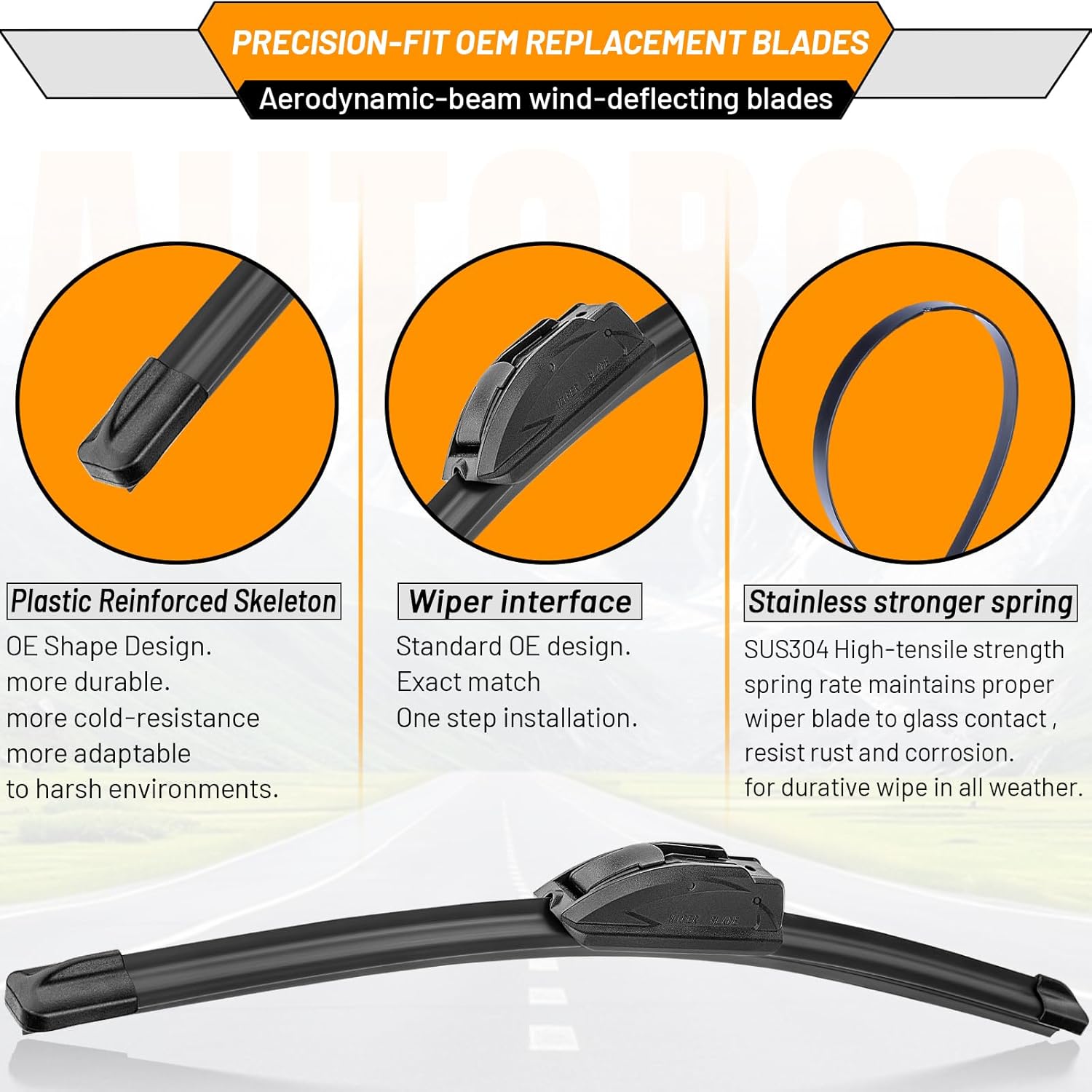 Detalle 2 de AUTOBOO 22+22 Windshield Wipers for F150