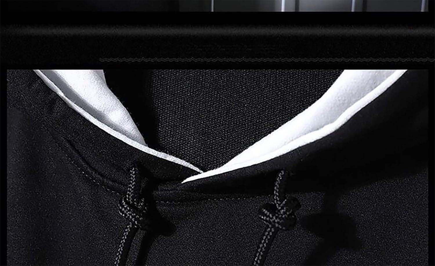Detalle 2 de Hello MrLin Men’s Techwear Hip Hop Hoodie Japanese Streetwear Patchwork Jumper