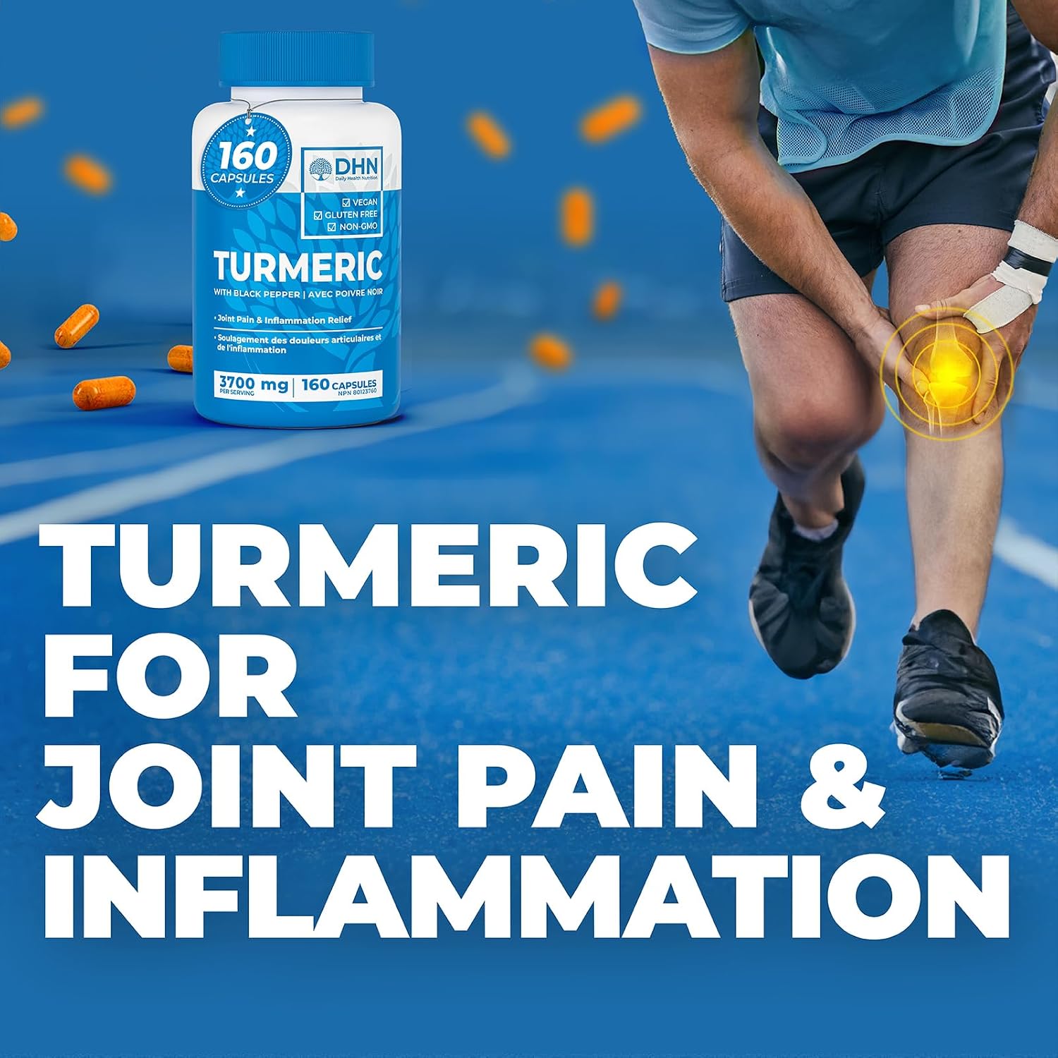 Thumbnail 3 de DH Nutrition Turmeric Curcumin Capsules with Black Pepper, 160 Count