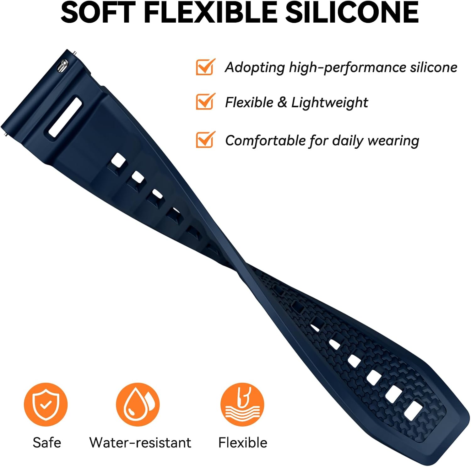 Thumbnail 3 de OVERATEP 24 mm Silicone Strap for Garmin Venu X1