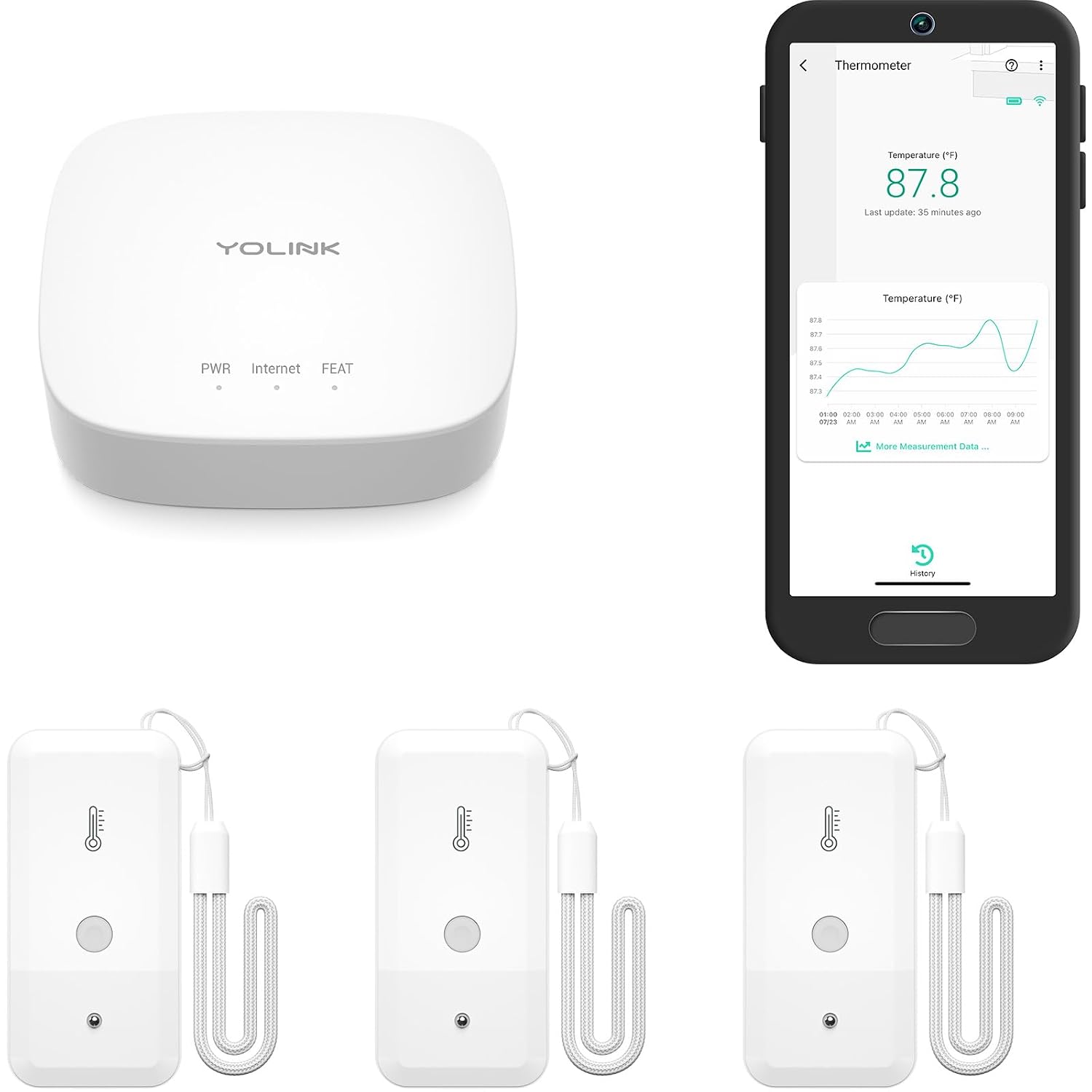 Detalle de YoLink Freezer Temperature Sensor Kit 3-Pack