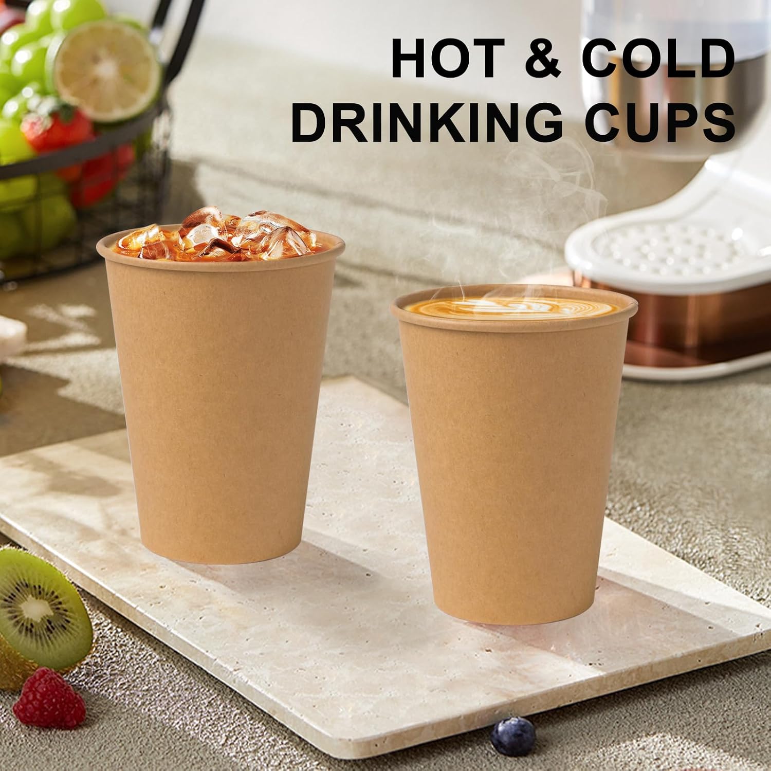 Detalle 1 de Kraft paper coffee cups 300 pack 12 oz