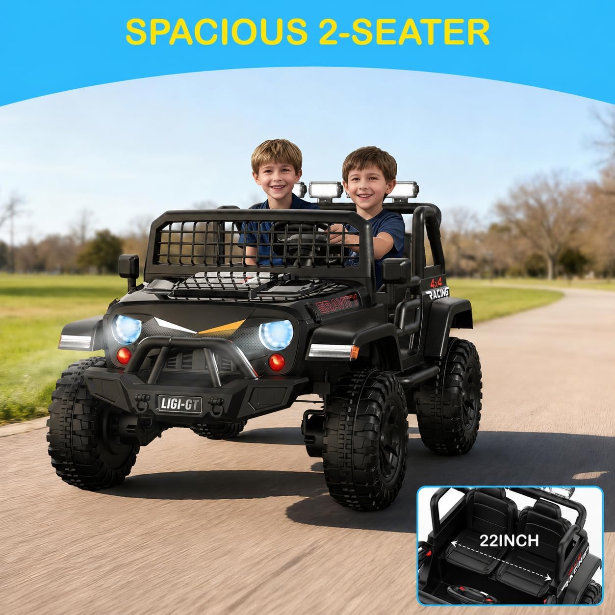 Detalle de JOYSTROLL 2-Seater Ride-On Car 24V