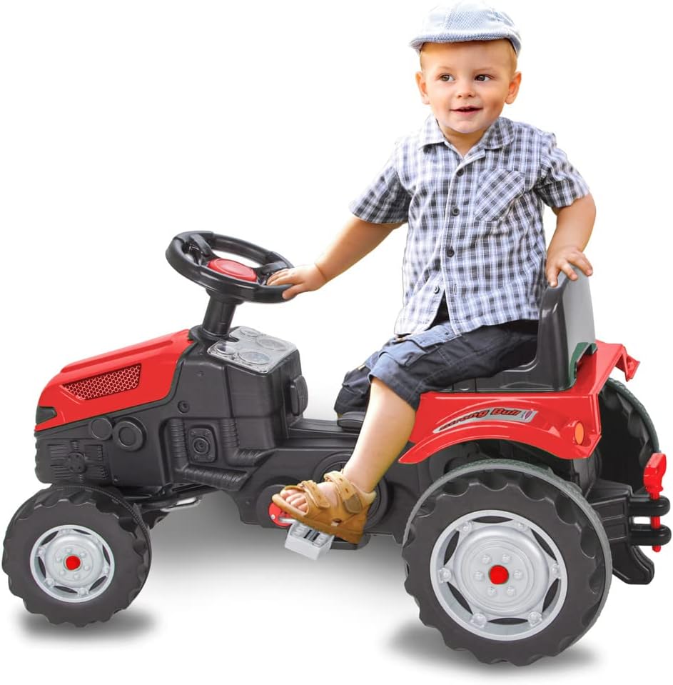 Detalle 1 de JAMARA 460796 Strong Bull – traktor na pedały z regulowanym siedzeniem