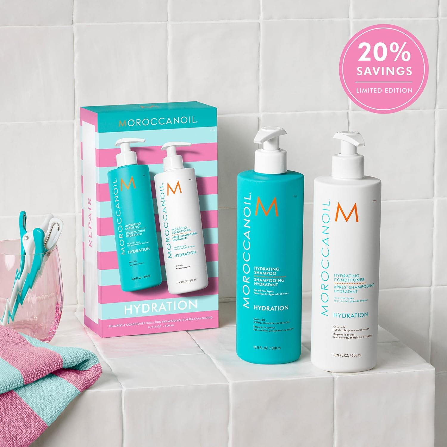 Detalle 2 de Moroccanoil Shampoo & Conditioner Half-Liter Set (500 ml duo)