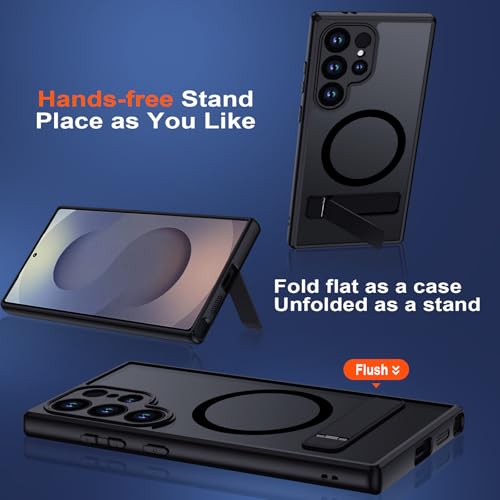 Detalle 2 de Coque Samsung Galaxy S25 Ultra, étui translucide, 3 modes de support