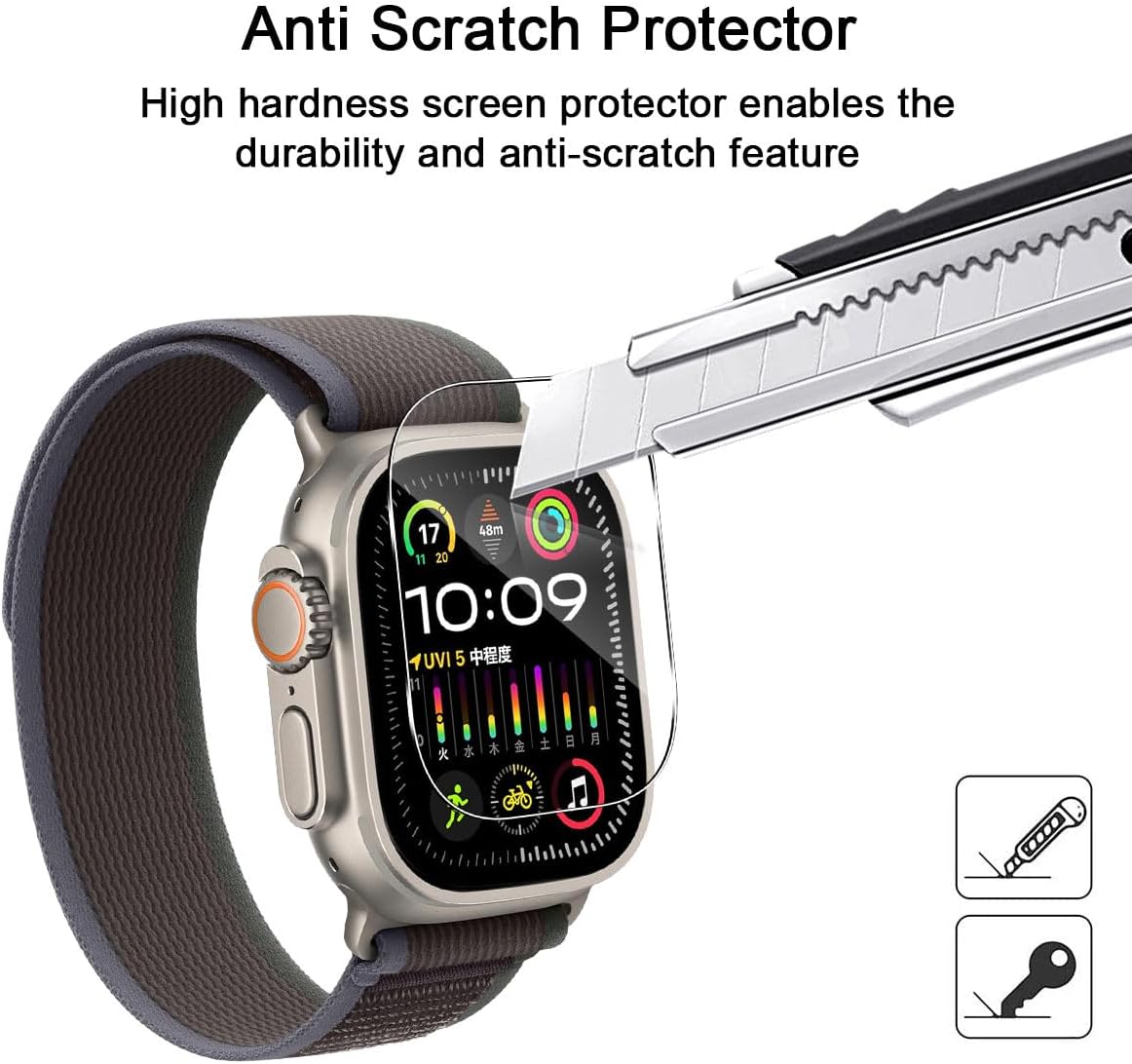 Thumbnail 4 de Mayfun 3er Schutzfolie für Apple Watch Ultra 3 (49 mm) – kratzfestes HD-Displayschutzglas aus TPU, blasenfrei