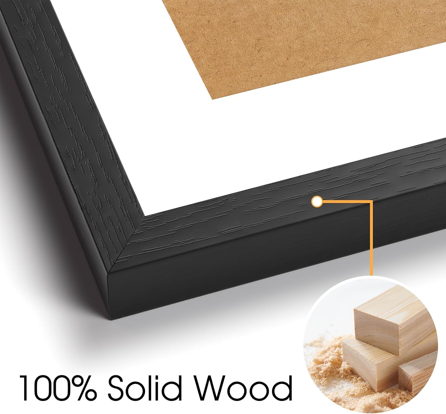 Thumbnail 3 de FamiPrts 16x20 Frame: Wooden Picture Frame in Black with Dual Orientation