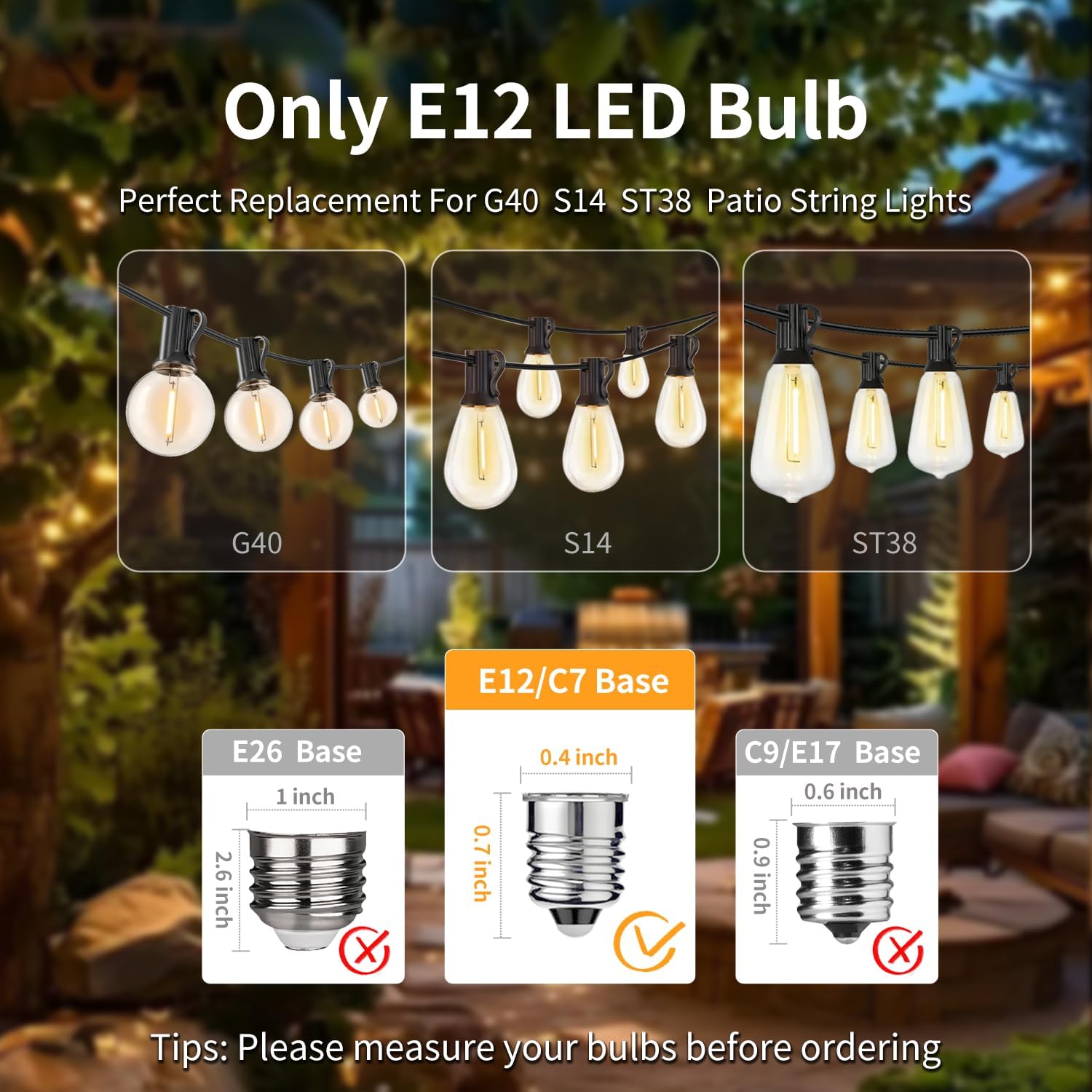 Detalle de ST38 LED bulbs, 25-pack