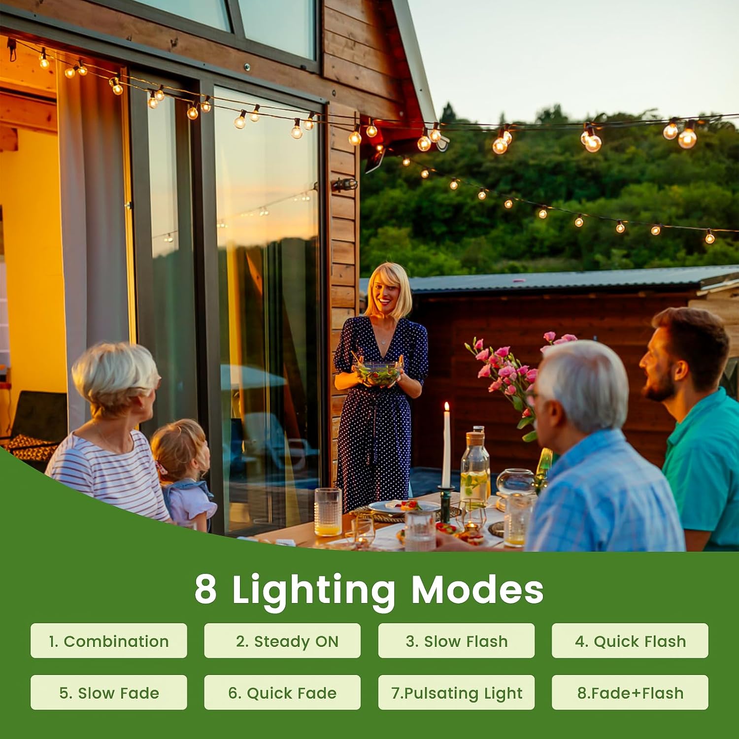 Thumbnail 1 de PBGMRT Dimmable Solar Outdoor String Lights