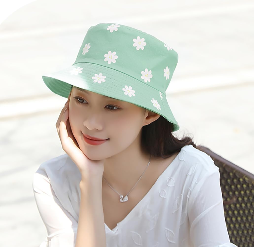 Thumbnail 5 de Malaxlx Damen Fischerhüte Sonnenhut Strandhut (faltbar, reversibel, Baumwolle) – Unisex Bucket Hat