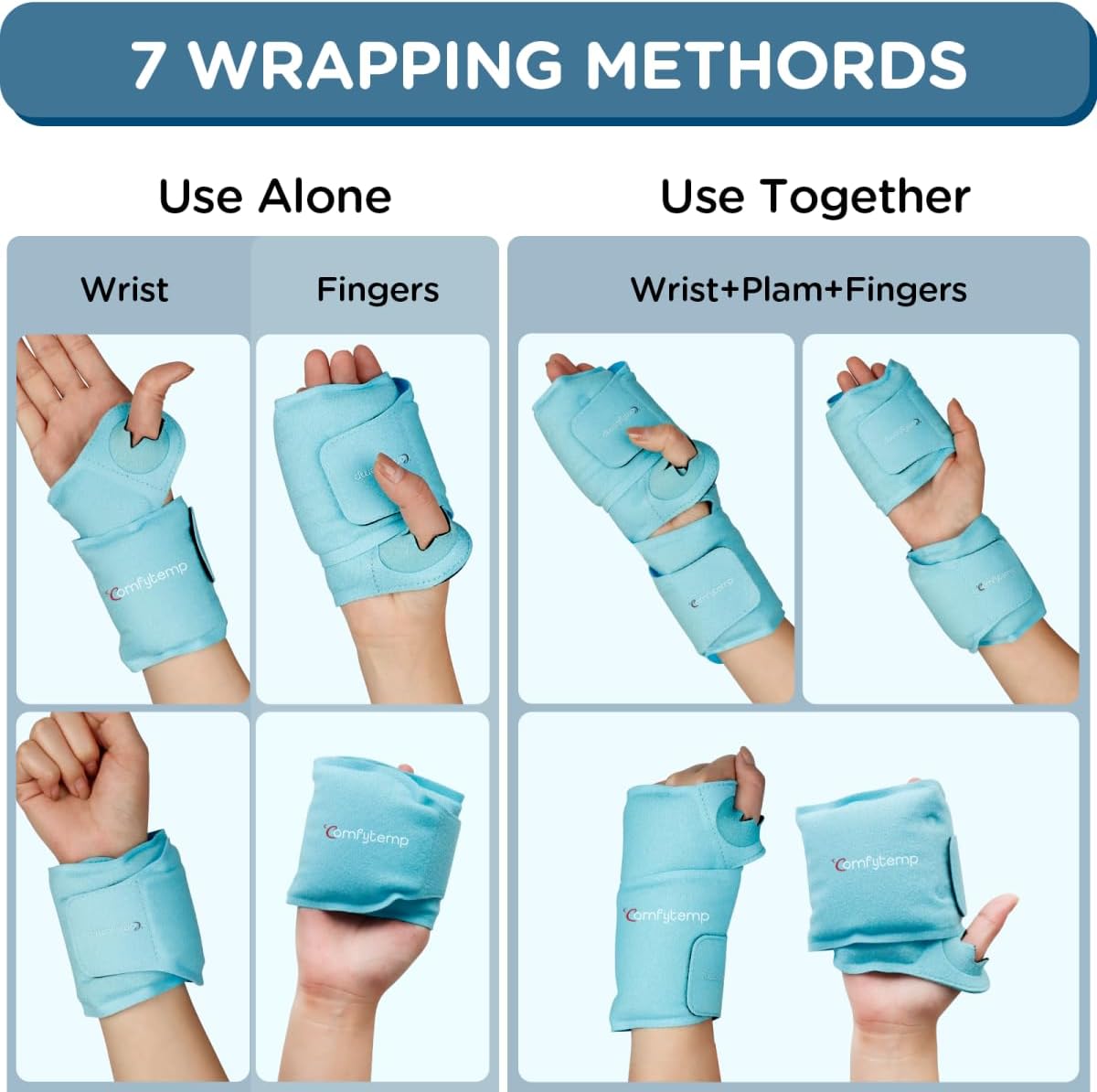 Thumbnail 6 de Comfytemp 2-Pack Wrist Ice Pack Wrap: Reusable Gel Pack for Cold/Hot Therapy
