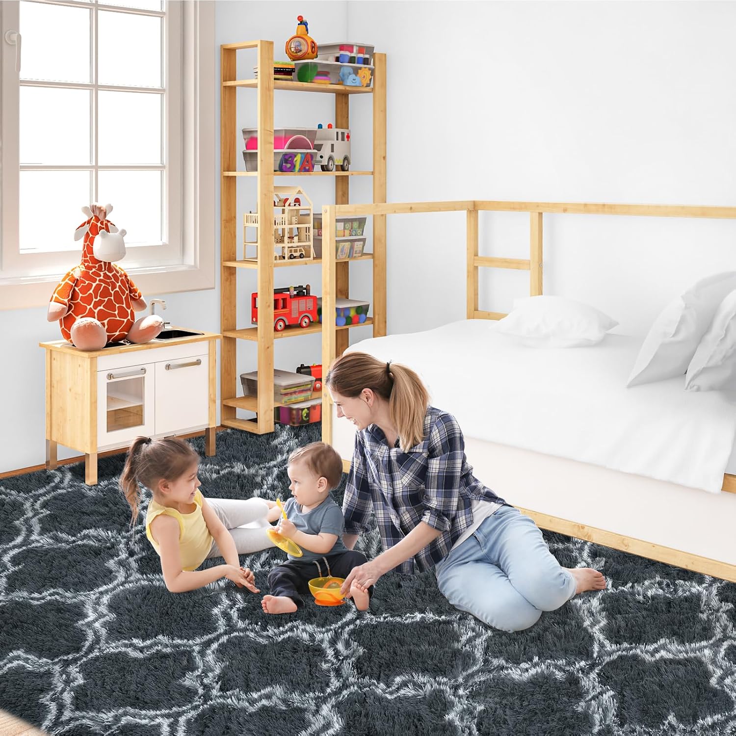 Thumbnail 5 de JOJOSEE Rugs Living Room 200x300cm grey rug