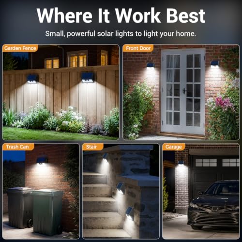 Thumbnail 8 de vighep Solar Lights Outdoor Garden 6 Pack: Weatherproof, Motion-Sensor Security Lights