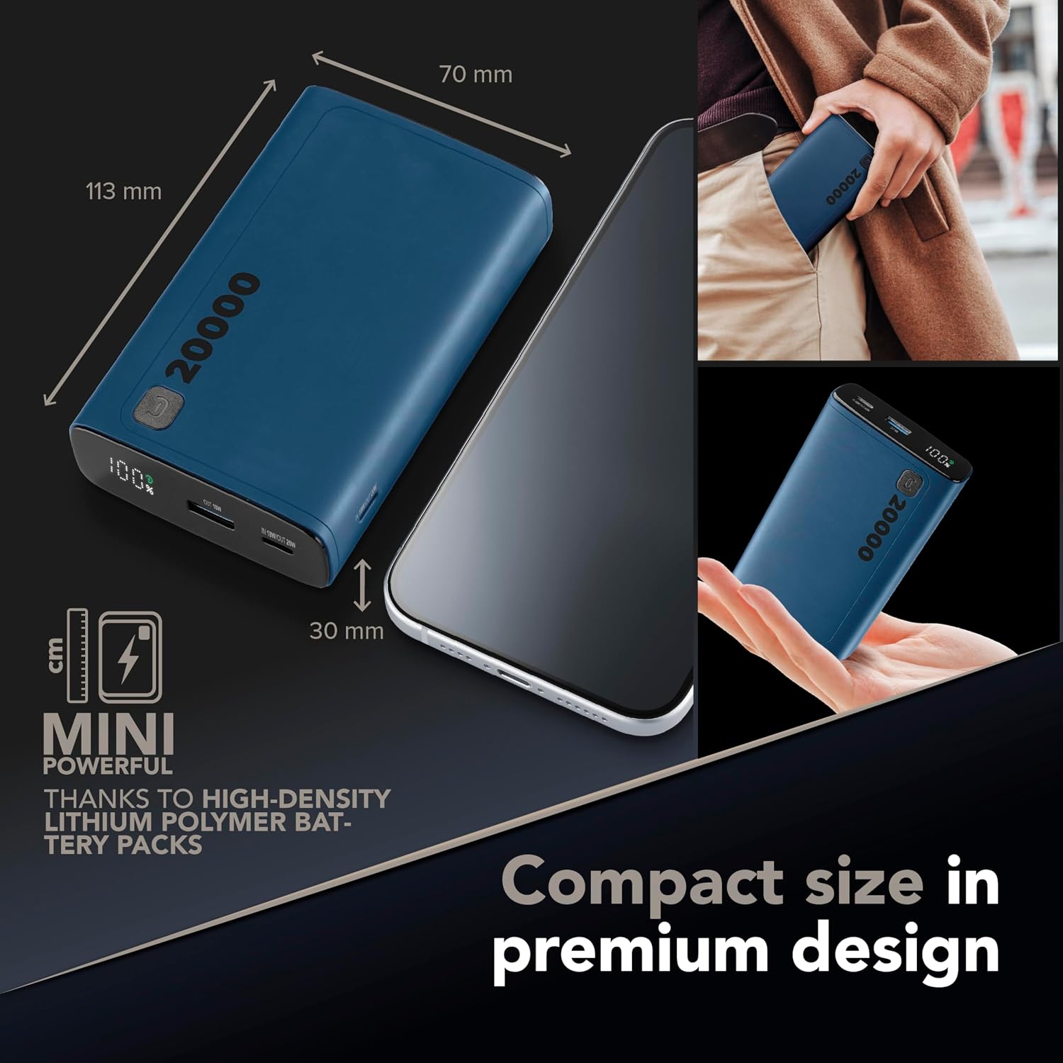 Detalle 2 de Cellularline Elite 20000 chargeur portable