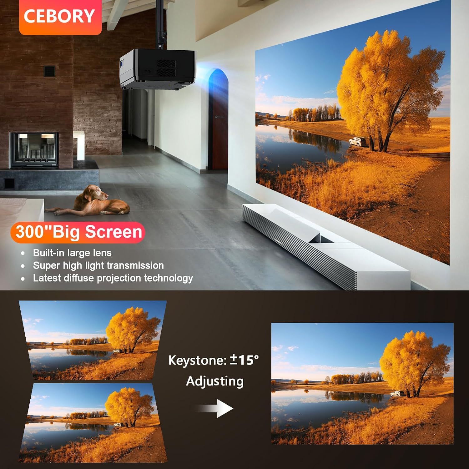 Detalle 2 de CEBORY Projector, Native 1080p