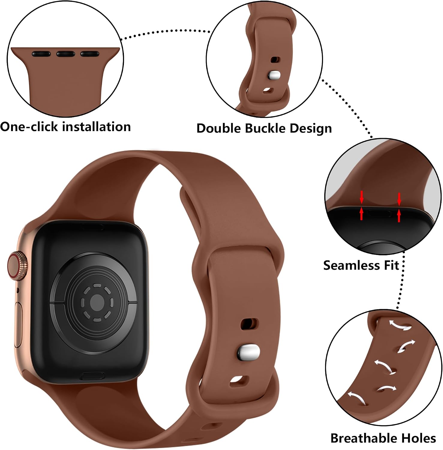 Thumbnail 6 de Epova Silicone Watch Strap Large