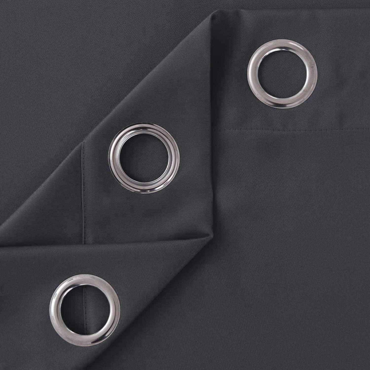 Thumbnail 2 de AR Ware Charcoal Blackout Curtains – 2 Panels, Eyelet Thermal, 66 x 72 inches