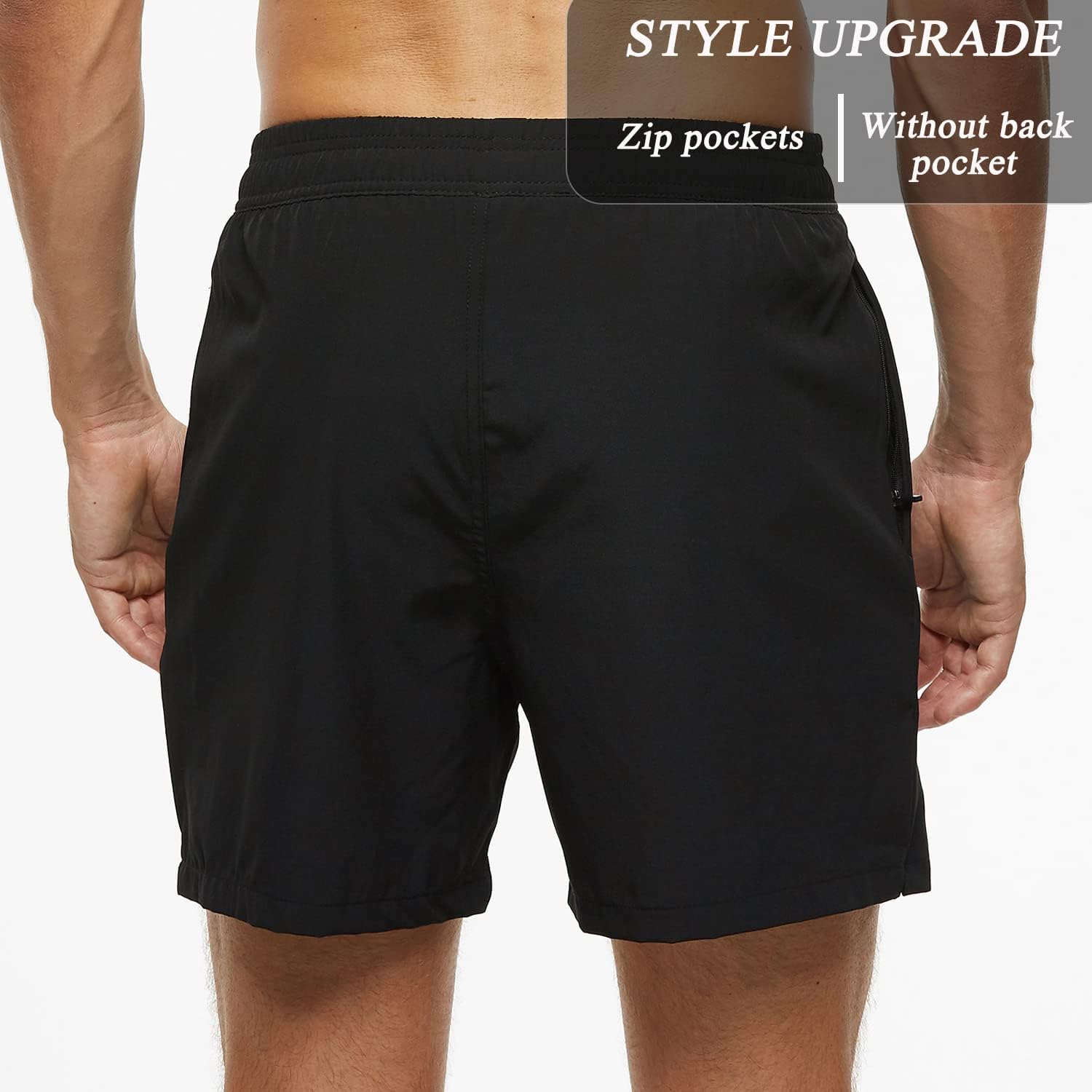 Detalle de SILKWORLD Maillots de Bain Homme à Séchage Rapide – Shorts de Plage avec Poches à Tirer