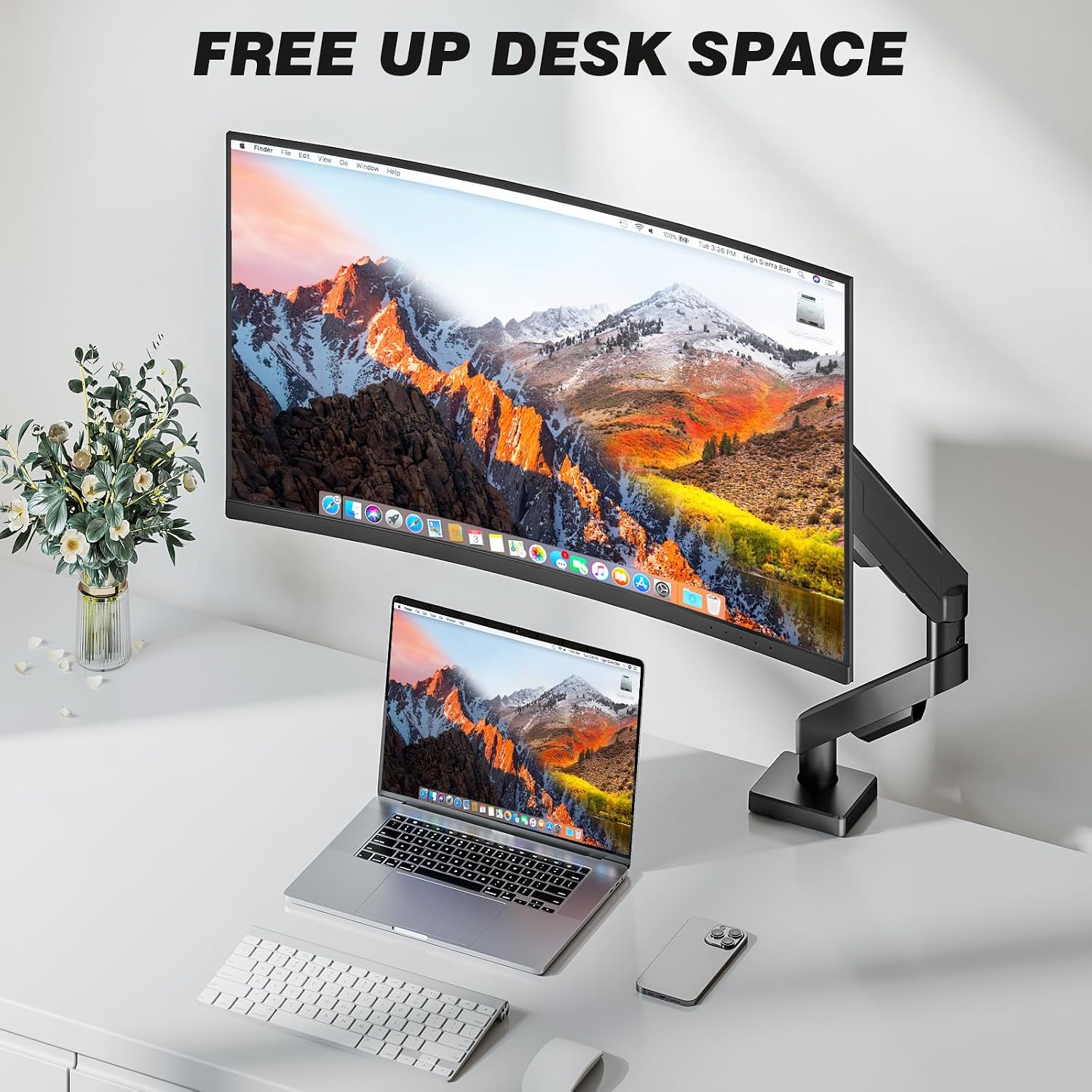 Detalle de 5Rcom Single Monitor Arm, 13–35-Inch Screens