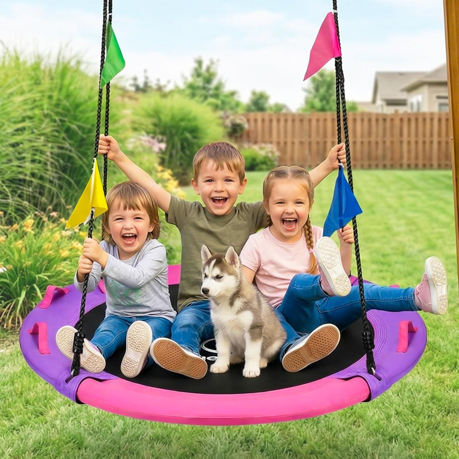 Detalle 2 de HeyZoo 43 Inch Tree Swing 900lbs Capacity