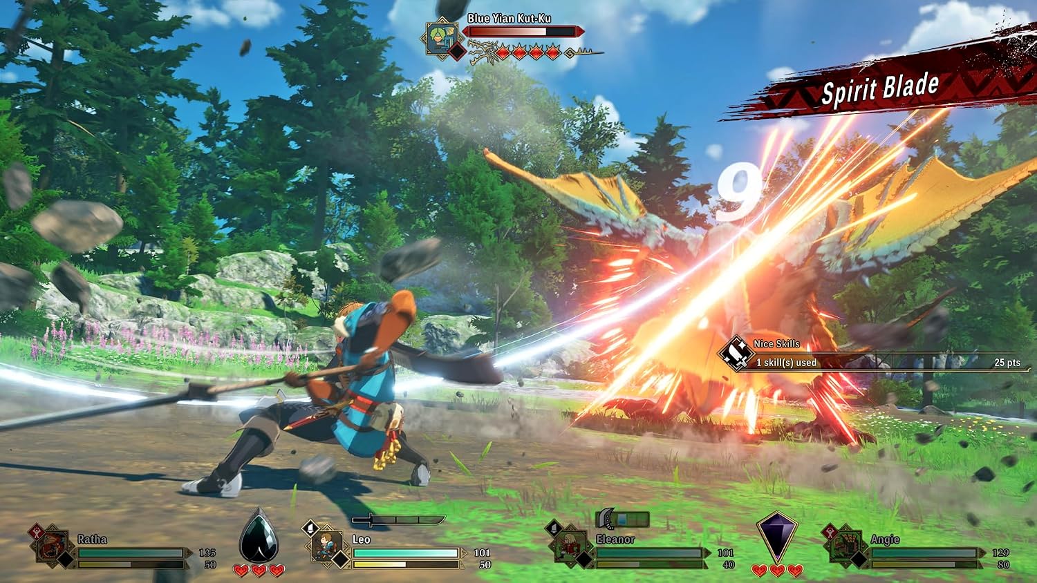 Detalle 1 de Capcom Monster Hunter Stories 3 para Nintendo Switch 2, combates por turnos y exploración 3D