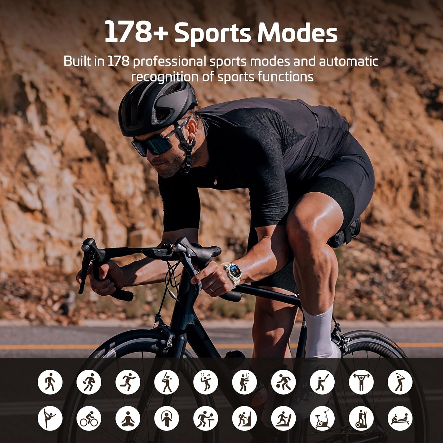 Thumbnail 2 de 178+ GPS Smart Watch 1.43" AMOLED, 21‑Day Battery