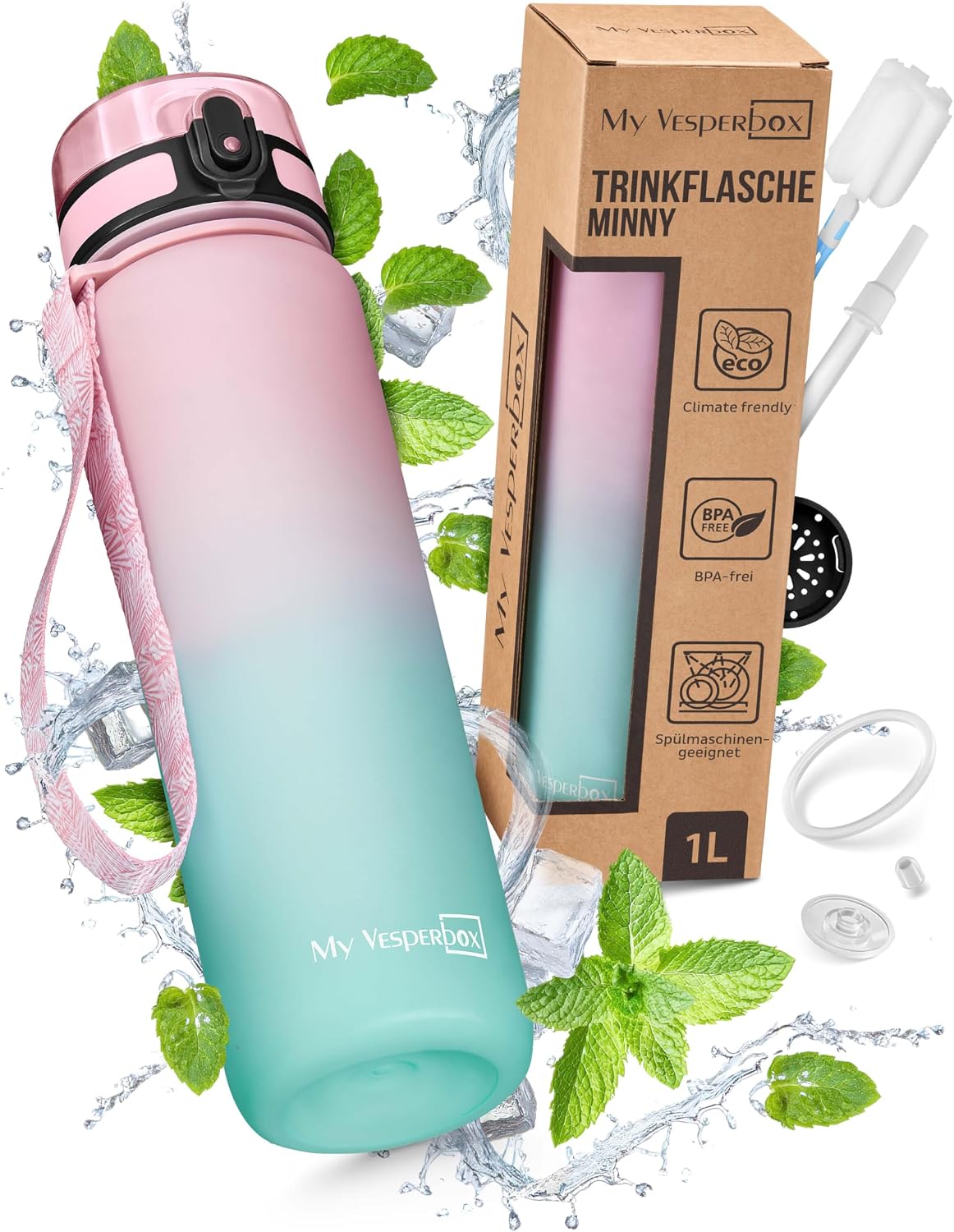 Detalle de My Vesperbox Trinkflasche 1000ML für Kinder 📪