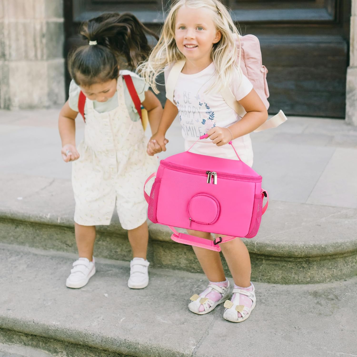 Detalle de Wetry Carry Bag for Toniebox and Characters, Pink (28x14x17cm) – Compatible with Versions 2 and 1
