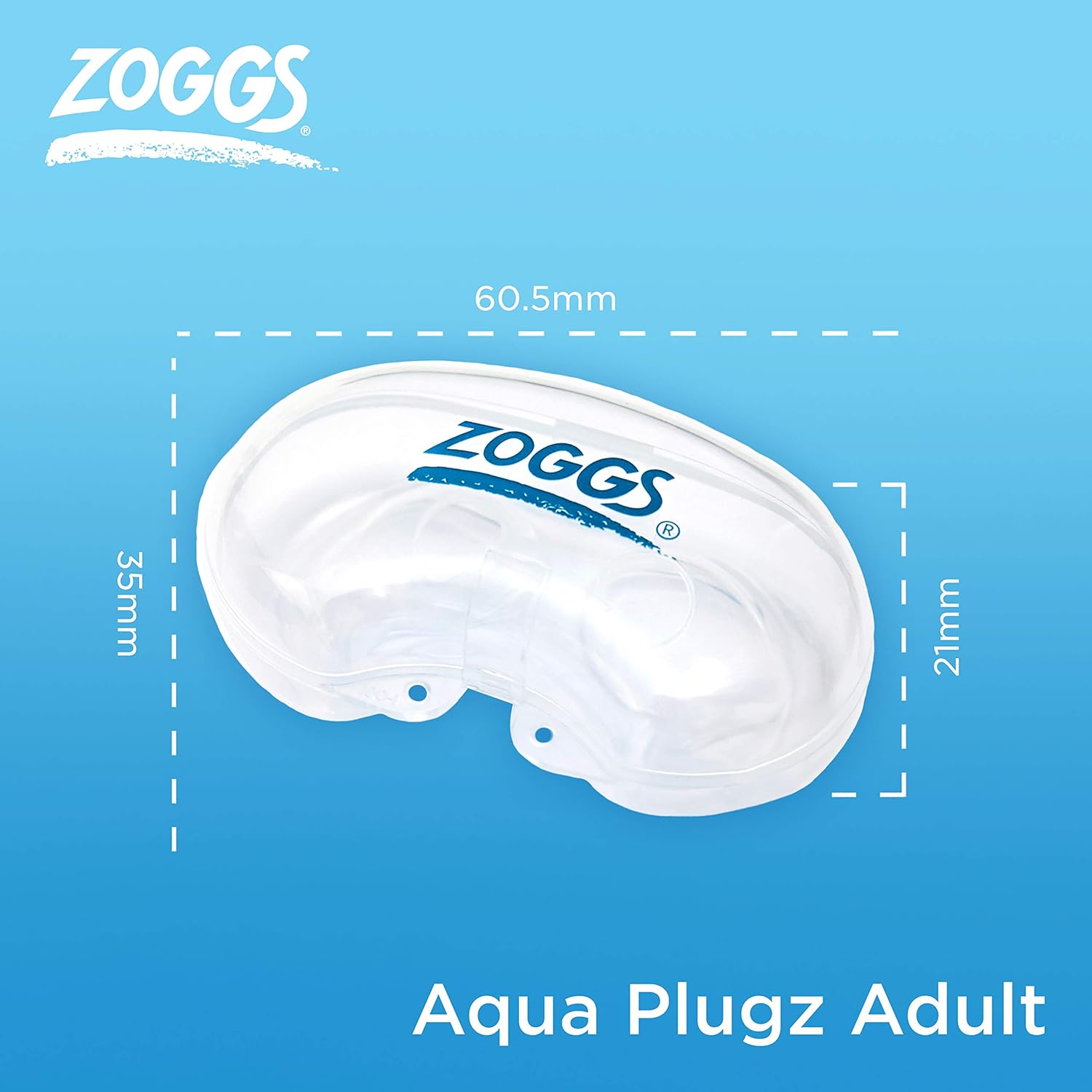 Detalle de Zoggs Aqua Plugz – Bouchons d’oreille pour la natation (adultes et juniors)