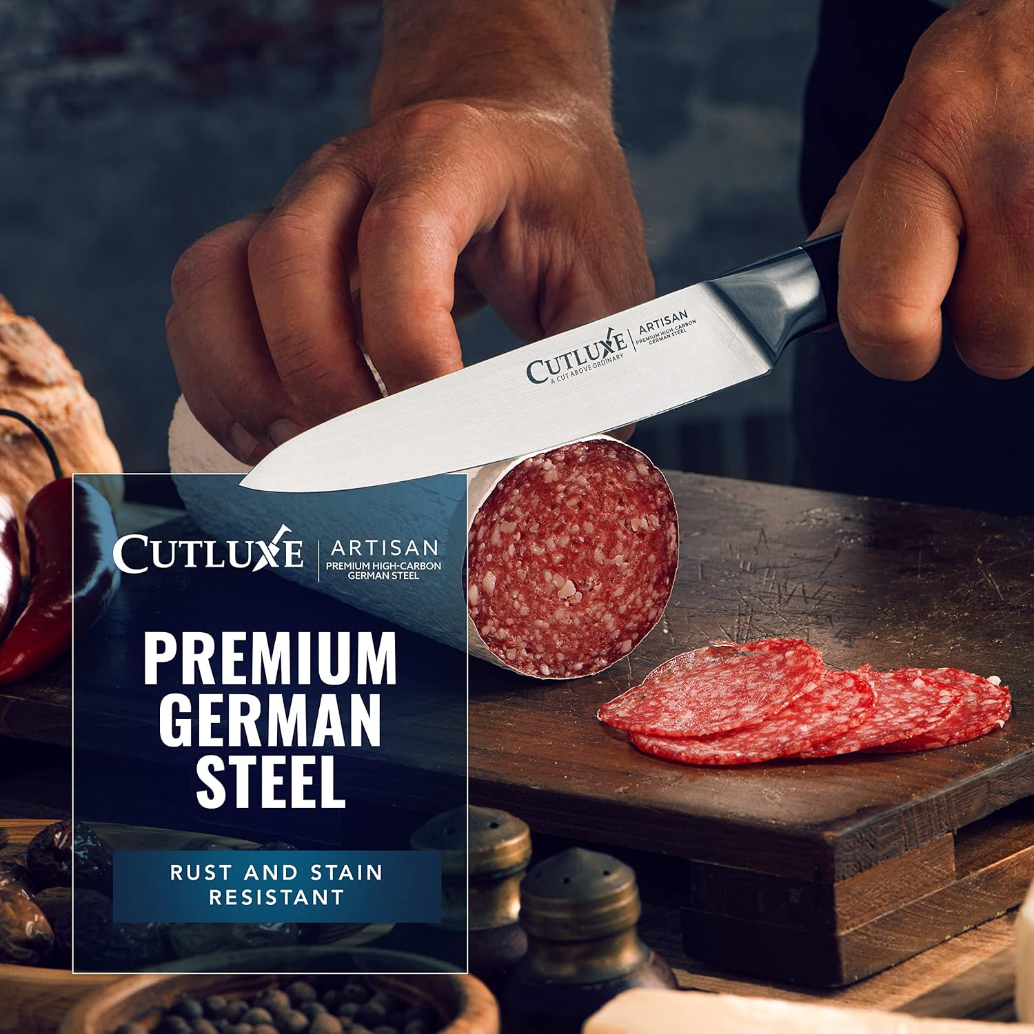 Detalle de Cutluxe Chef Knife Set, 3-Piece