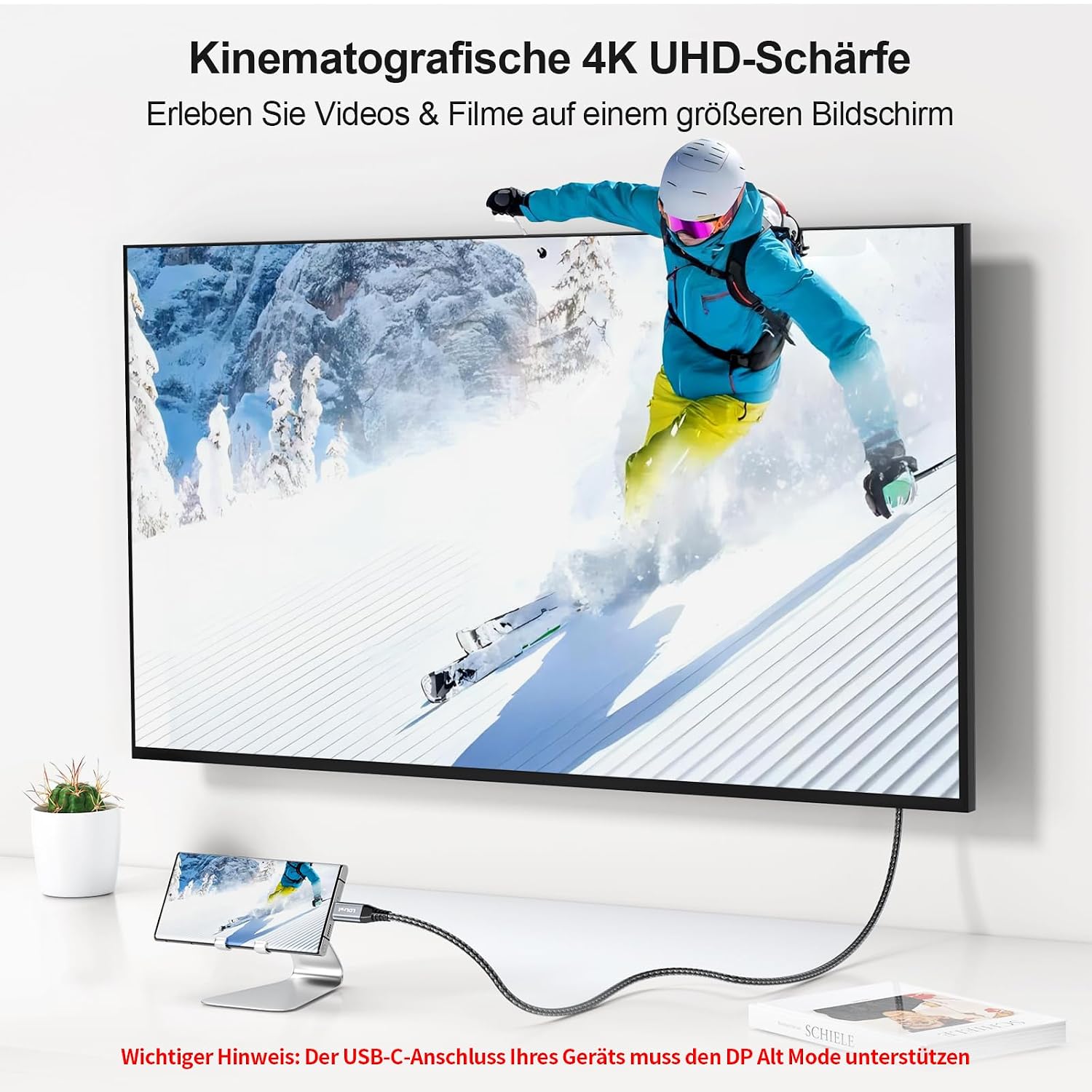 Detalle 2 de LDLrui USB-C HDMI 4K@60Hz 1m