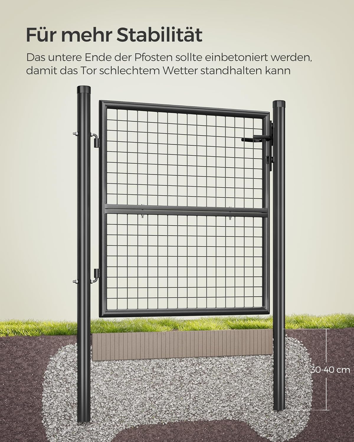 Detalle de Gartentor SONGMICS GGD150A01, 87 x 100 cm