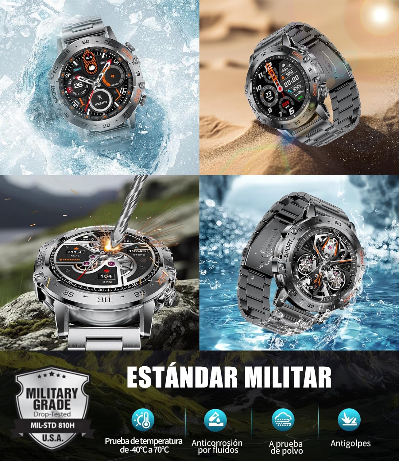 Thumbnail 1 de LIGE Reloj Inteligente Hombre con Llamadas y Monitor Fitness