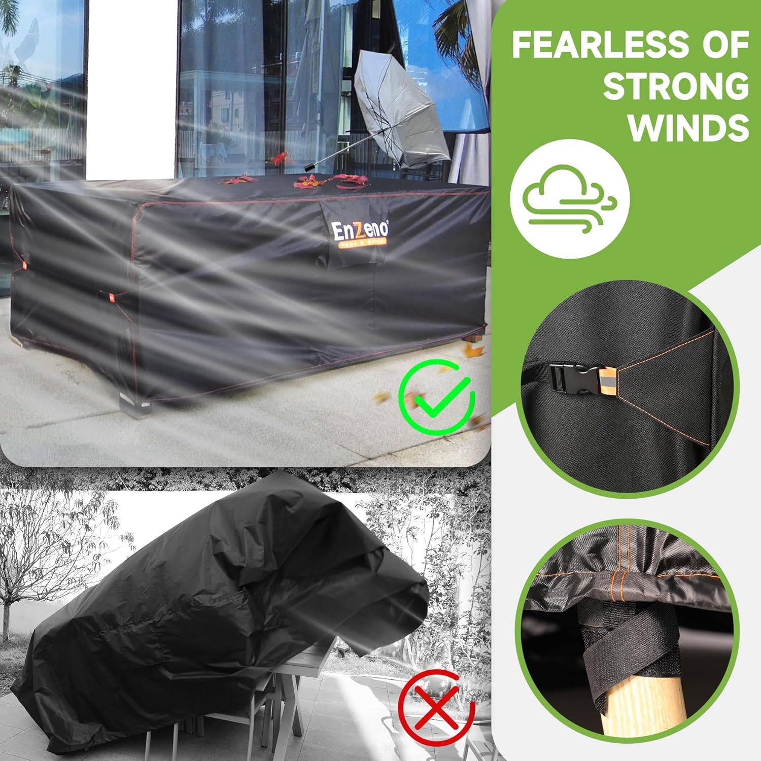 Detalle de Outdoor Garden Furniture Covers 242×182cm