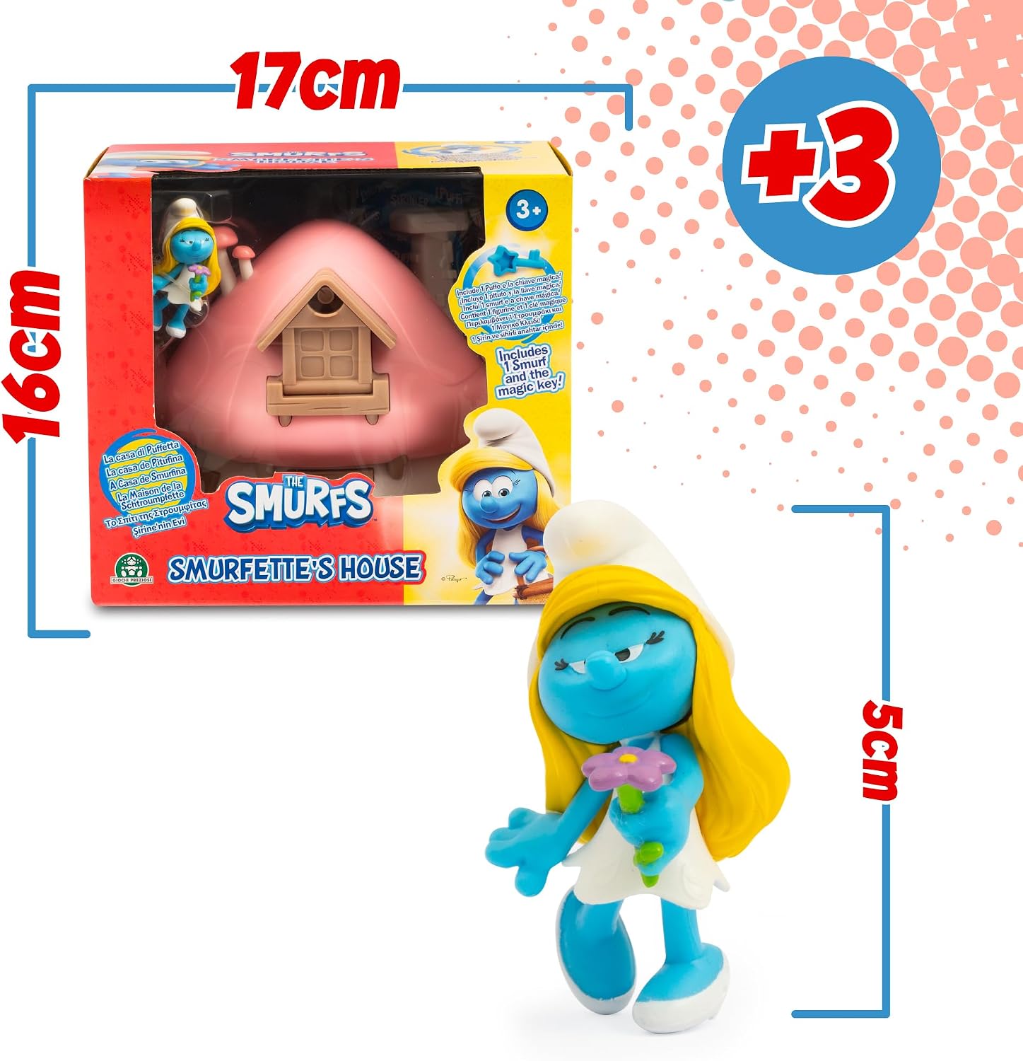 Thumbnail 1 de Giochi Preziosi PUF201 Smurfs House Playset with 5 cm Figure