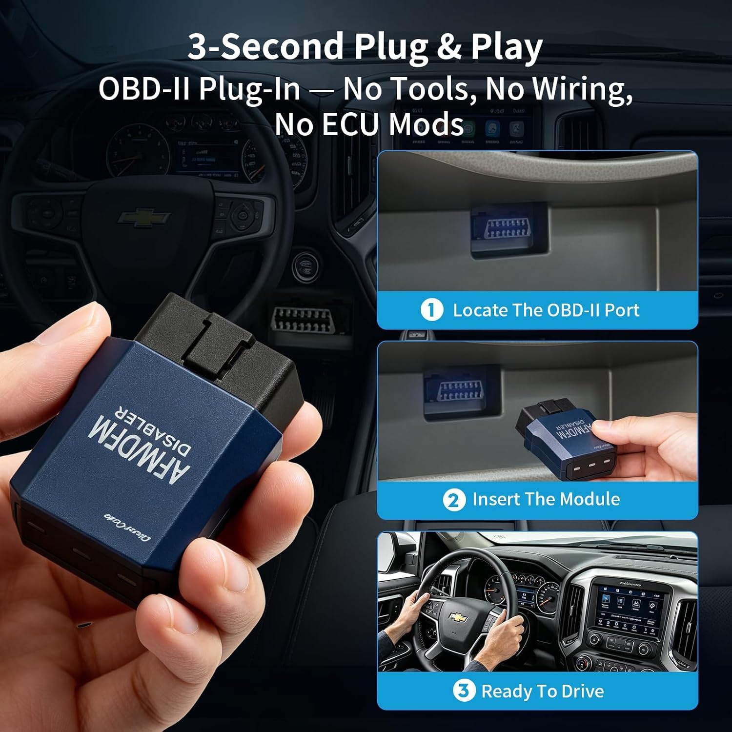 Detalle 1 de CHEERCODE AFM/DFM Disabler OBD2 Plug-In
