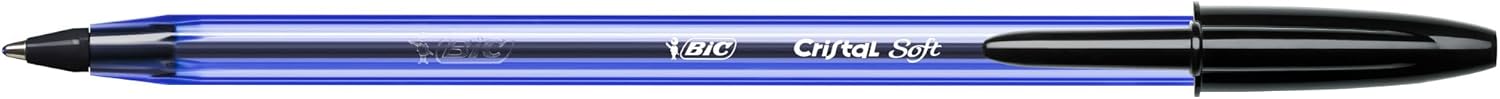 Detalle 2 de BIC 921263 Crystal Soft Ballpoint Pens – Non-Retractable, Box of 50