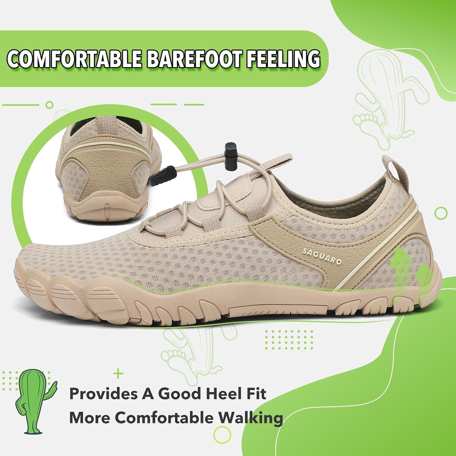 Thumbnail 5 de SAGUARO Unisex Barfuß Badeschuhe rutschfeste Barfußschuhe – Schnelltrocknend, mit Drainagelöchern, Größe 36–48