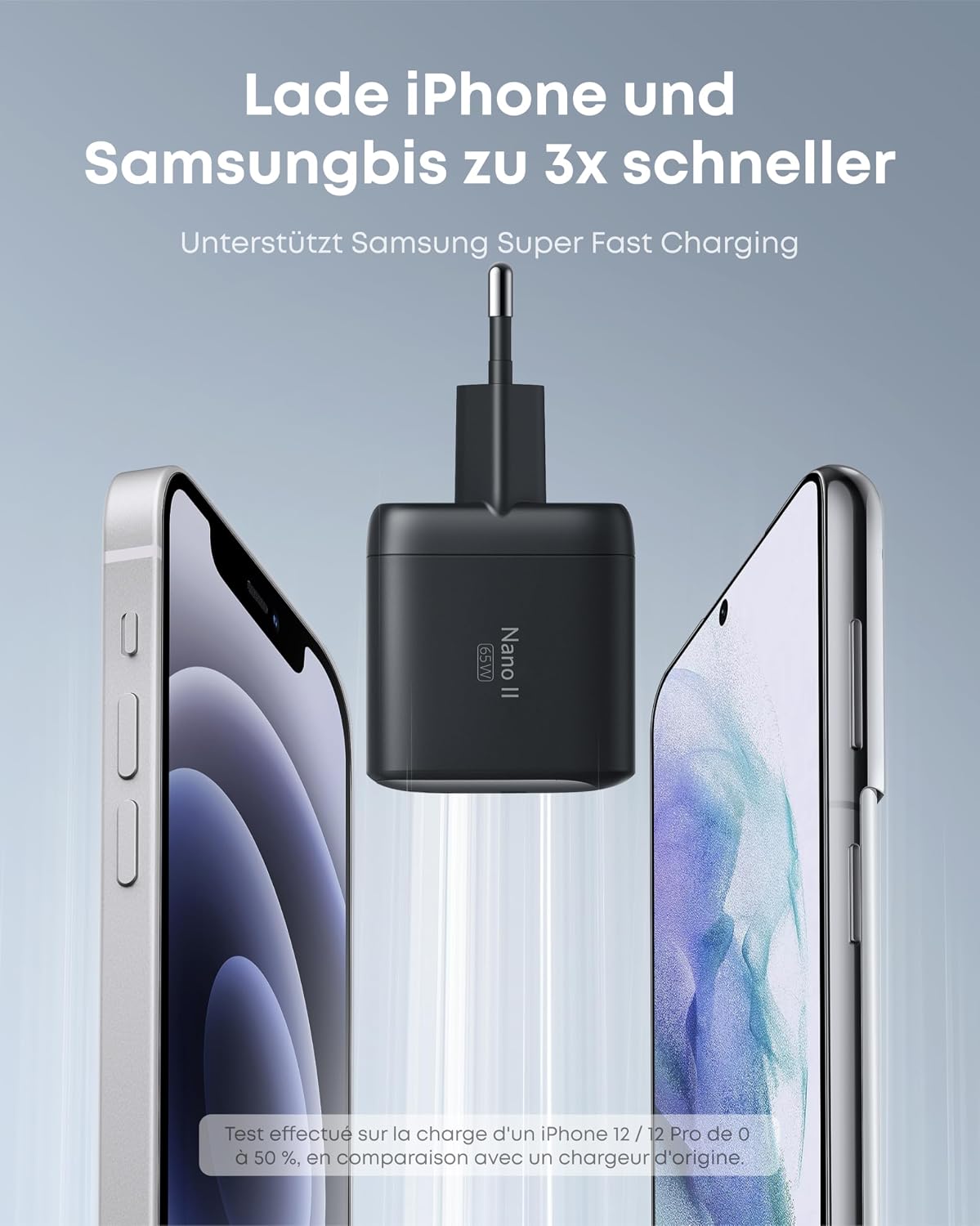 Detalle de Anker Nano II 65W USB-C Ladegerät Netzteil – kompakt, schnell, zuverlässig