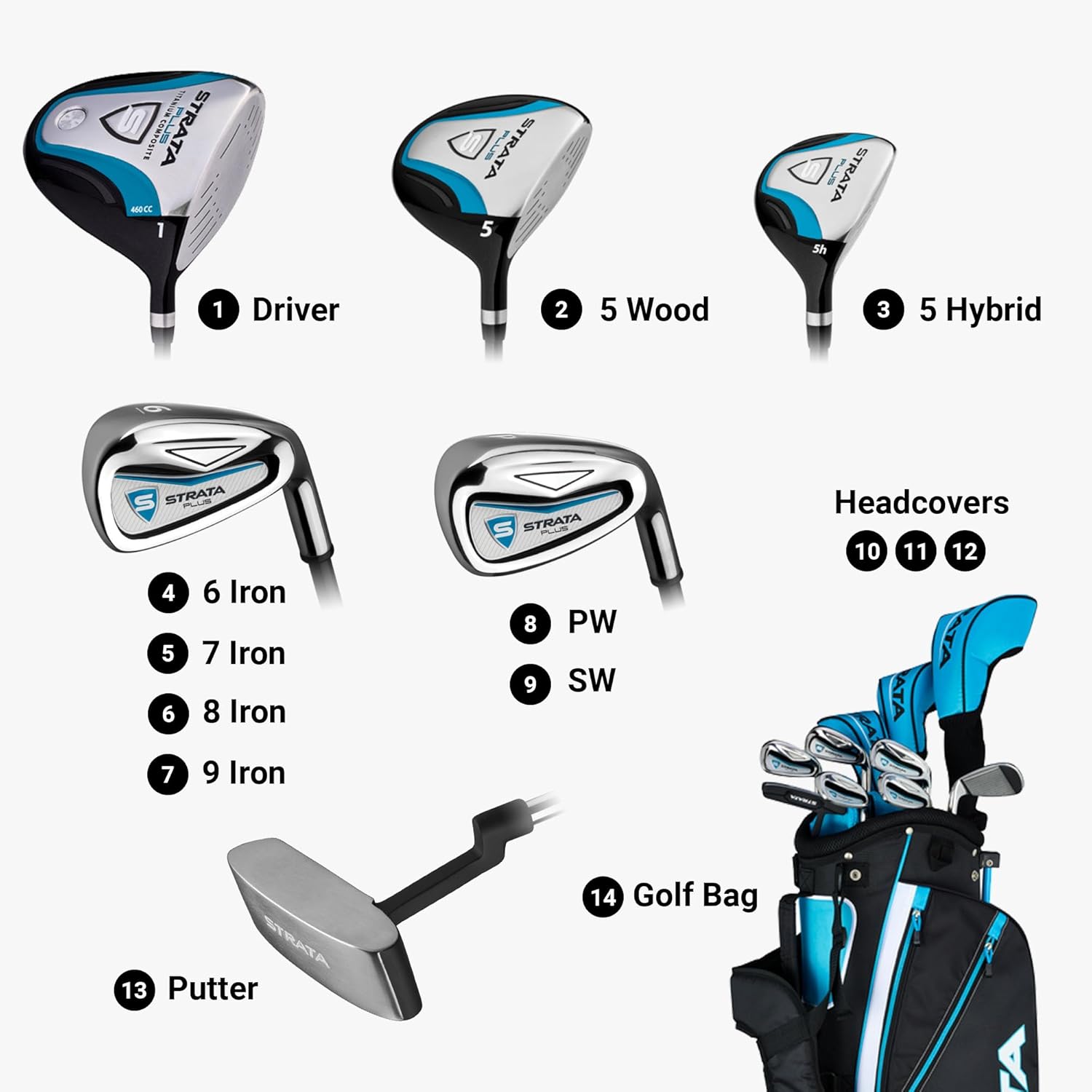 Thumbnail 2 de Strata Golf-Komplettpaket-Set – vollständiges Golfset mit Distanz und Fehlerverzeihung