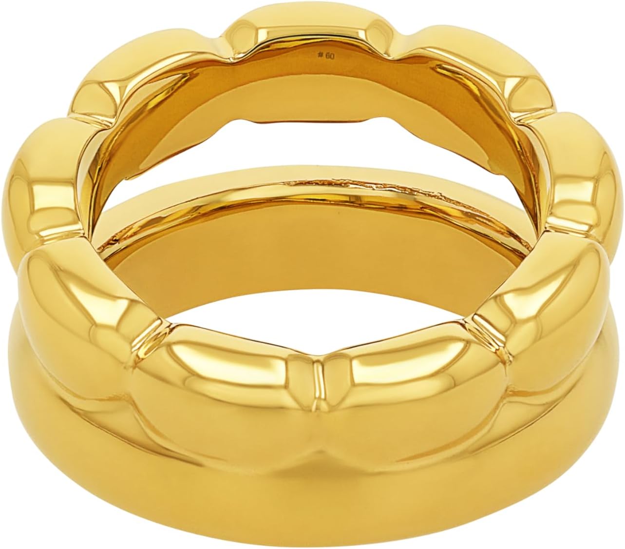 Thumbnail 1 de JOOP! Ring Edelstahl Damen – Goldoptik, 14 mm Breite, zweireihig, Geschenkbox