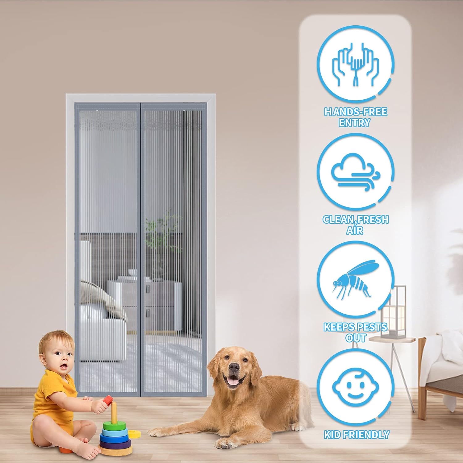 Thumbnail 5 de RnCop Magnetic Screen Door fits 90×210cm