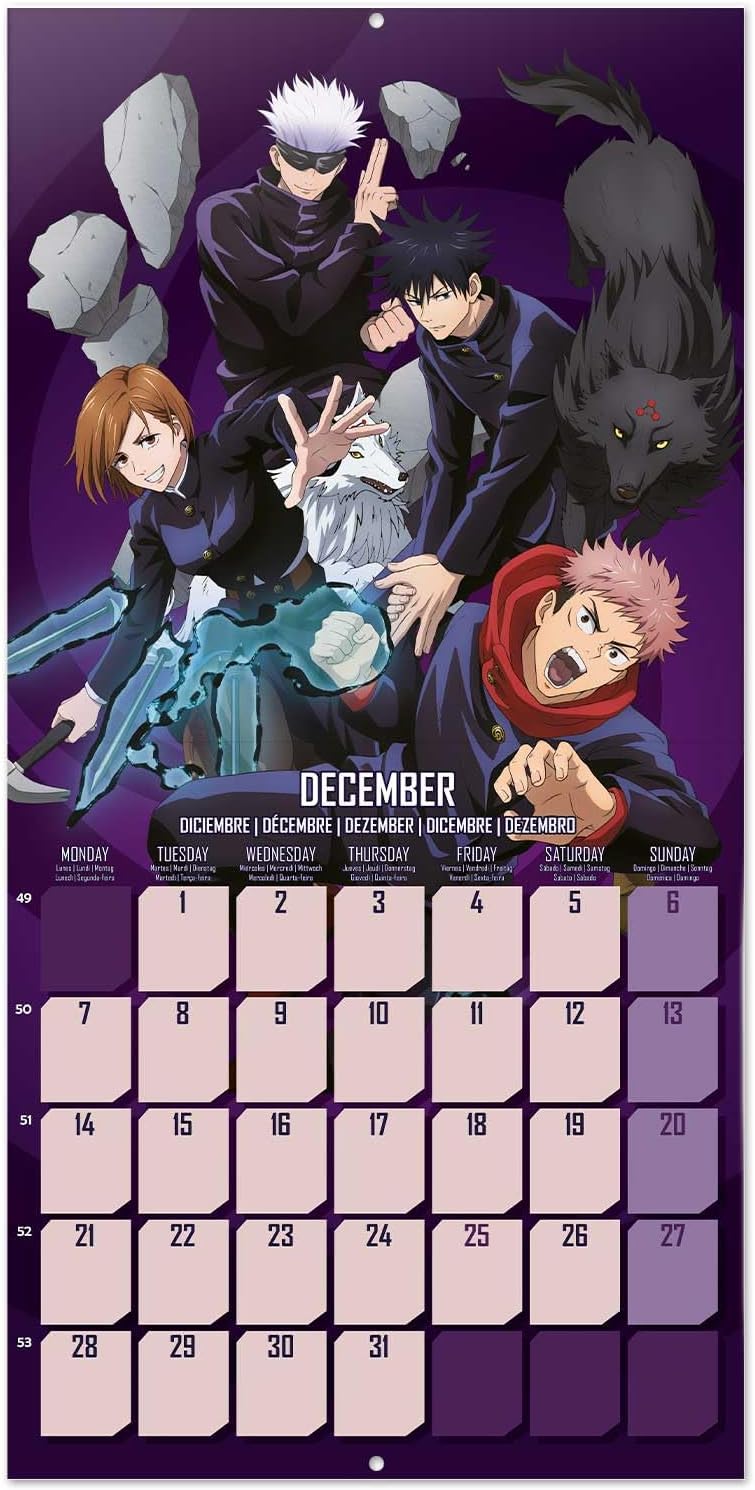 Thumbnail 4 de Grupo Erik Jujutsu Kaisen Wall Calendar 2026 30cm