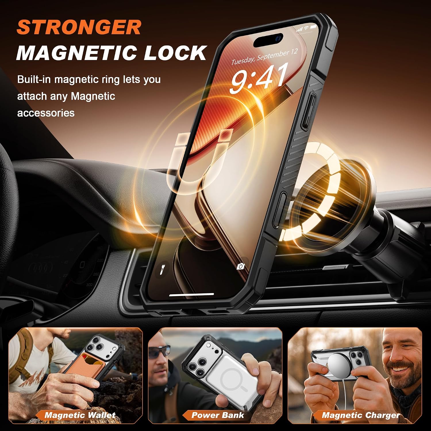 Thumbnail 4 de TONGATE iPhone 17 Pro case with MagSafe 360° stand